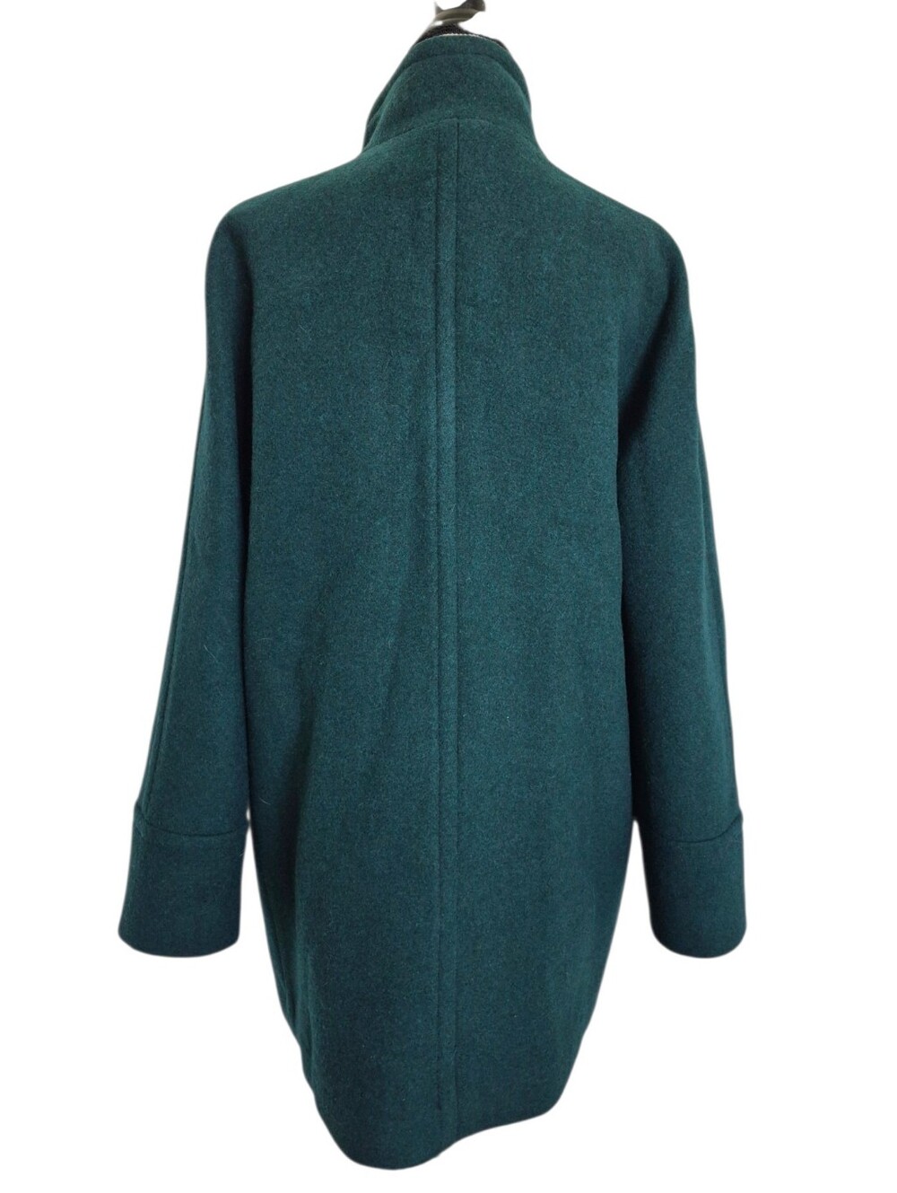 J. Crew factory Womens Green wool blend city coat 14 classic Preppy winter - Picture 6 of 16